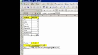 Ordem Porcentual  Excel [upl. by Emoryt]