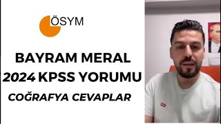 BAYRAM MERAL 2024 KPSS LİSANS YORUMU VE CEVAPLARI kpss 2024kpss keşfet [upl. by Jareen]