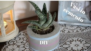 Come fare i vasi per piantine con il cemento  Fai da te  DIY CEMENT PLANTER [upl. by Esirtal]