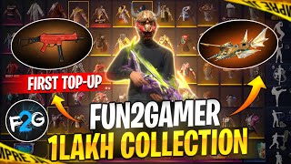 1 Lakh Collection Free Fire ID 🔥  FUN2GAMER Collection Video [upl. by Lerner]