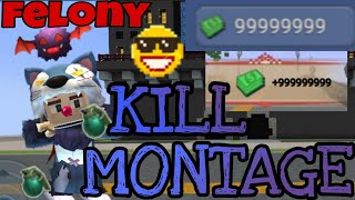 Killing Felony amp Criminals Montage  Blockman Go Jailbreak [upl. by Martz716]