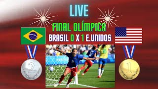 LIVE  BRASIL É PRATA NAS OLIMPÍADAS DE PARIS NO FUTEBOL FEMININO [upl. by Edahc]