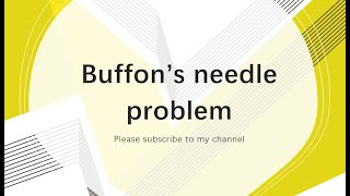 Buffons needle problem for short and long case [upl. by Airod]