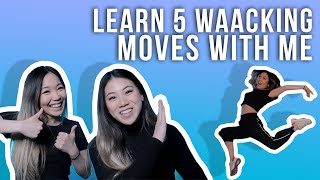 Learn 5 Waacking Movements with me  Tutorial amp Learn with me [upl. by Nostrebor]