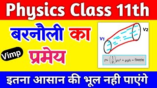 🔥 बरनौली का प्रमेय क्या है व सिद्ध कीजिए  Bernoulli ka Pramey Sidh Kijiye  Physics [upl. by Harbot471]