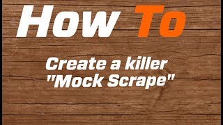 Secrets to Create a Killer Mock Scrape [upl. by Airda]