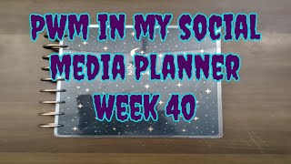 PWM in my Social Media Planner Week 40 [upl. by Tymes469]