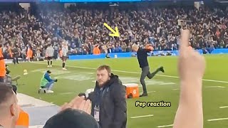 Pep Guardiola crazy reaction as Haaland scored against Brentford [upl. by Pantia]