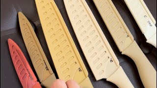 Carote Knife set review  color set and wood imitation set [upl. by Lashond167]