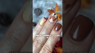 🍁MANICURA semipermanente para OTOÑO 🍁 nailart [upl. by Gristede511]