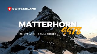 Matterhorn Ascent Zmutt and Hörnli ridges Switzerland Zermatt Solvay hut Film 2 [upl. by Mavra]