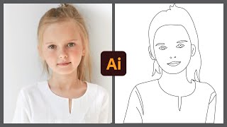 How to Convert Images into Line Art  Line Art  Adobe Illustrator [upl. by Leksehc]