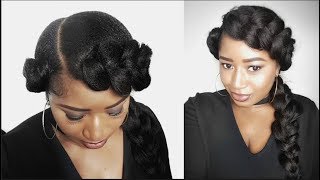 TWO QUICK AND EASY GODDESS BUTTERFLY BRAID  NATURAL HAIR PROTECTIVE STYLE [upl. by Ritz]