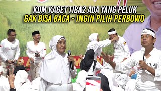 KDM KAGET TIBA2 ADA YANG PELUK  MESKI GAK BISA BACA EMAK INGIN PILIH PERBOWO [upl. by Giffard]