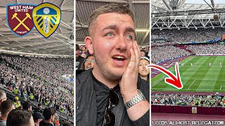 WEST HAM VS LEEDS UNITED  31  NEARLY KICKED OUT BY THE STEWARDS amp 4000 AWAY FANS GET ESCORTED [upl. by Elliott355]