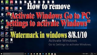 كيفية إزالة العلامة المائية Activate Windows Go to settings to activate Windows 88110 [upl. by Pudens]