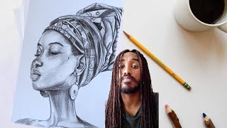 how to draw an African woman [upl. by Ssepmet]