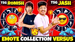 Free Fire TSG Jash Emote Collection Versus😨 With TSG Ronish 😲 Winner Gets 10000  Garena Free Fire [upl. by Aleras226]