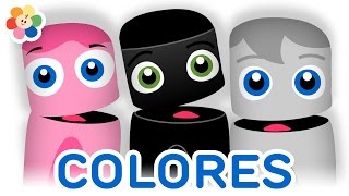 Colección de Colores  Gris Rosa Negro  Aprender Colores  La Pandilla de Colores  BabyFirst [upl. by Standley599]