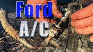 Quickly Disconnect Ford Air Conditioning AC lines  How To [upl. by Introk203]