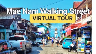 Virtual Tour of Mae Nam Walking Street in Koh Samui [upl. by Files410]