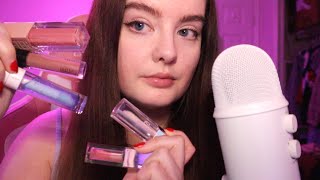 ASMR Lipgloss Application  Reviews mouth sounds kisses [upl. by Solis127]