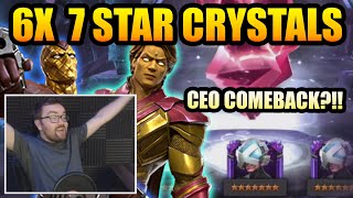 6x 7 Star Gifted Guardians Crystal Opening  GOD TIER CEO COMEBACK  Marvel Contest Of Champions [upl. by Trevlac]