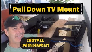 Install Pull Down TV Mount with Sonos Bar [upl. by Atsylak398]