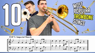 TOP 10 MOST POPULAR TROMBONE SONGS with Sheet Music  Notes [upl. by Emiline]