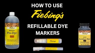 HOW TO USE FIEBINGS REFILLABLE DYE MARKER [upl. by Suoivatnom]