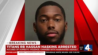 Tennessee Titans running Hassan Haskins arrested charged with aggravated assault [upl. by Iilek]