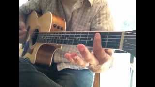 How to play Lay Down Sally by Eric Clapton on 1 guitar [upl. by Bore]