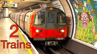 LONDON UNDERGROUND Northern Line TRAINS SOUTHBOUND at Tooting Broadway 2nd March 22 [upl. by Delilah]