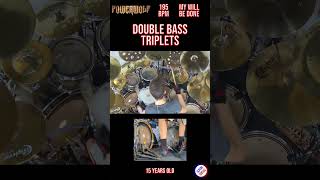 DOUBLE BASS TRIPLETS PRACTICE  POWERWOLF  MY WILL BE DONE  Bosphorus Cymbals shorts 04 [upl. by Ydnab]