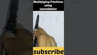 Multiplying fractions using cancellation method cuttingmethod maths [upl. by Minetta]