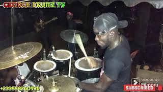 The Youngest HiLife Drummer Ever George Drumz With Sweet Jamming With Diwomere Band [upl. by Emya540]