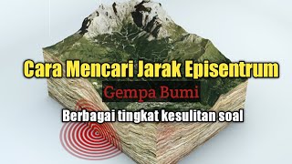 Cara menghitung Jarak Episentrum dari tingkat kesulitan Level 1 sampai 5 [upl. by Fritzie]