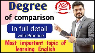 Degree Of Adjectives  Rules Uses Examples Concept In Hindi  Degree Of Comparison In Detail [upl. by Popelka165]