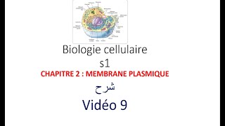 biologie cellulaire s1 vidéo 09  la membrane plasmique شرح [upl. by Addison]