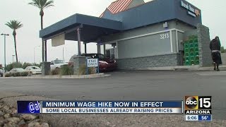 Arizonans already feeling effects of minimum wage hike [upl. by Georgie843]