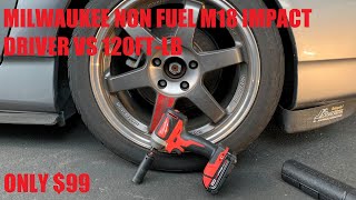 MILWAUKEE VS LUG NUTS Can a NonFUEL Milwaukee Brushless Impact Driver Take Off 120ftlb’s [upl. by Nelrsa]