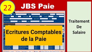 22  Traitement de Salaire  La Comptabilisation de La Paie  Ecritures Comptables de la Paie [upl. by Kristin]