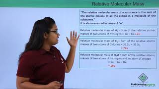 Class 9th – Relative Molecular Mass  Atoms and Molecules  Tutorials Point [upl. by Anenahs773]