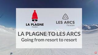 How to get from La Plagne To Les Arcs via the Vanoise Express in the Paradiski ski domain [upl. by Emmerie]