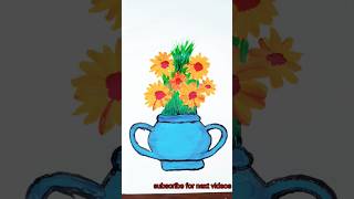 Flower vase painting with acrylic colour shortvideo art paint painting artandpaint [upl. by Browning]