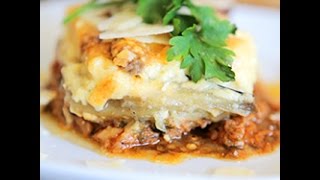 Moussaka pasticcio greco di melanzane e carne  videoricette con le melanzane [upl. by Theda]