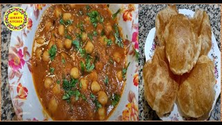 Chola Poori Recipe  Poori Chole Recipe  Chole Puri  Puri Chole  My Queens Kitchen [upl. by Chan496]