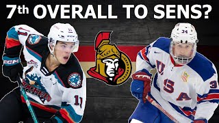 Who Do the OTTAWA SENATORS pick at No 7 2024 NHL Draft [upl. by Milan]