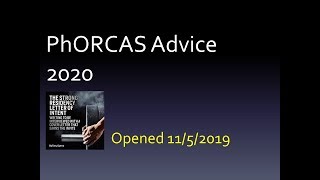 PHORCAS Advice for Pharmacy Residency 2019 to 2020 [upl. by Keraj]