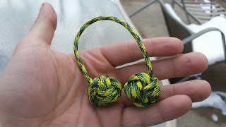 How to Make a Monkeys Fist Paracord Begleri Tutorial DIY Begleri Fidget Toy [upl. by Eicak]